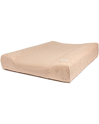 Nobodinoz Calma Changing Mat & Cover - Willow Dune - 70x50x10 cm - Organic cotton Changing Mats And Covers