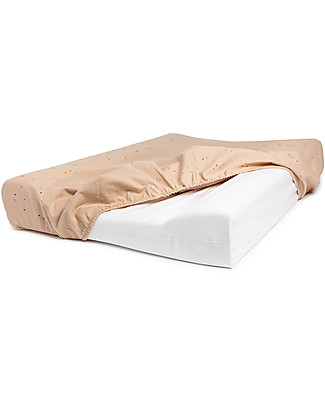 Nobodinoz Calma Changing Mat & Cover - Willow Dune - 70x50x10 cm - Organic cotton Changing Mats And Covers