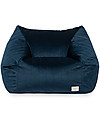 Nobodinoz Chelsea Velvet Beanbag - Night Blue - 72x75x42 cm - Eco-Velvet from 100% Recycled Fibres Pouf