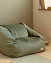 Nobodinoz Chelsea Velvet Beanbag - Olive Green - 72x75x42 cm - Eco-Velvet from 100% Recycled Fibres Pouf