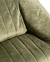 Nobodinoz Chelsea Velvet Beanbag - Olive Green - 72x75x42 cm - Eco-Velvet from 100% Recycled Fibres Pouf