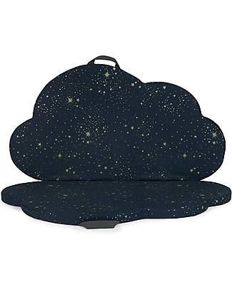 Nobodinoz Cloud Foldable Eco Floor Mat - Gold Stella Night Blue - Organic Cotton and Recycled Padding Mats