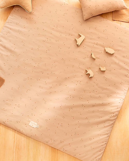 Nobodinoz Colorado Square Playmat - Willow Dune -100x100 cm - Organic Cotton Padded Playmats