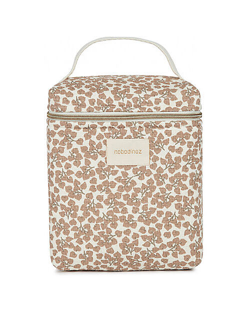 Nobodinoz Concerto Insulated Baby Bottle and Lunch Bag 18x2xX10 - Sweet Yumiko - Organic Cotton Thermal Containers