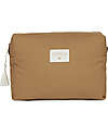 Nobodinoz Diva Waterproof Beauty Case - Caramel - 16x25x10 cm - Organic Cotton Makeup Bags and Pouches