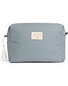 Nobodinoz Diva Waterproof Beauty Case - Stone Blue - 16x25x10 cm - Organic Cotton Makeup Bags and Pouches