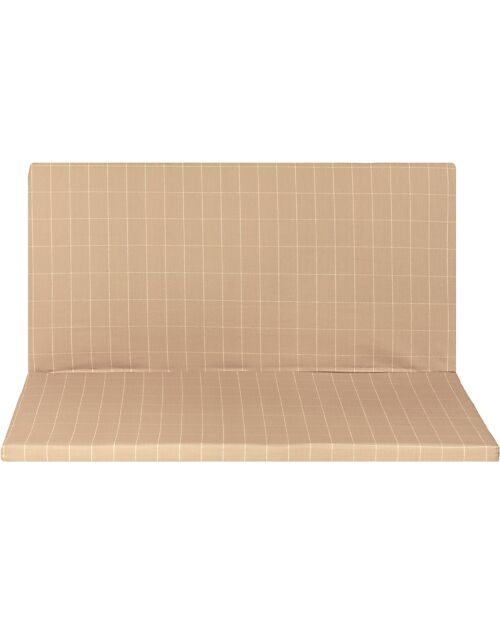 Nobodinoz Eco- Play Mat - Taupe Grid - Foldable - 100x100 cm Padded Playmats