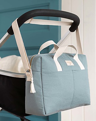 Nobodinoz Gala Waterproof Stroller Bag - Stone Blue Diaper Changing Bags & Accessories