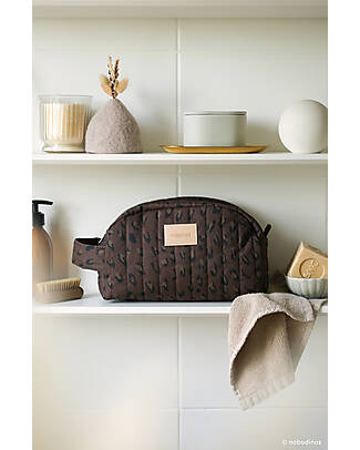 Nobodinoz Hyde Park Waterproof Vanity Case - 26x15x10 cm - Leonie Brown Makeup Bags and Pouches