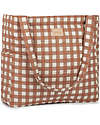 Nobodinoz Hyde Park XXL Changing Bag - 42x37x14 - Terracotta Checks Diaper Changing Bags