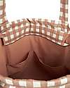 Nobodinoz Hyde Park XXL Changing Bag - 42x37x14 - Terracotta Checks Diaper Changing Bags