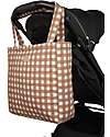 Nobodinoz Hyde Park XXL Changing Bag - 42x37x14 - Terracotta Checks Diaper Changing Bags