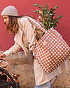 Nobodinoz Hyde Park XXL Changing Bag - 42x37x14 - Terracotta Checks Diaper Changing Bags