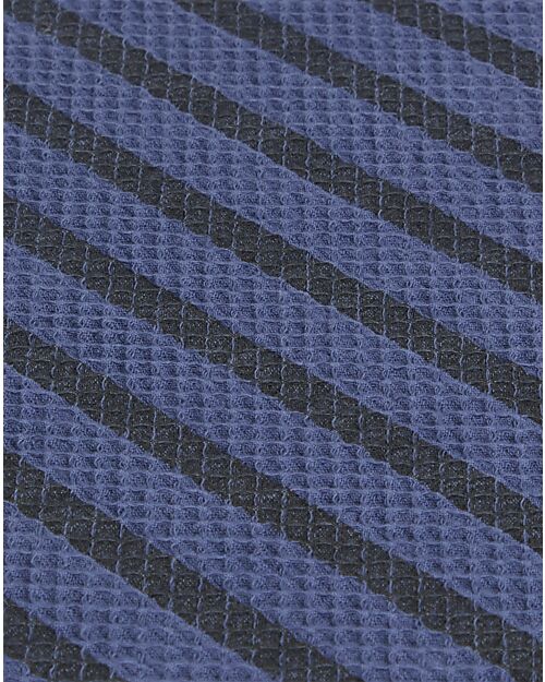 Nobodinoz Landscape Waffle Floor Mattress - Stripes Vetiver - 120 x 60 x 4 cm - Organic Cotton Padded Playmats