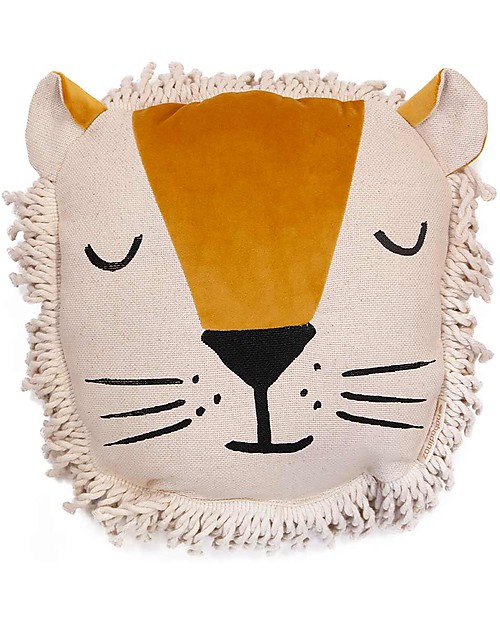 Nobodinoz Lion Cushion - 32x35 cm - Eco-friendly Cushions