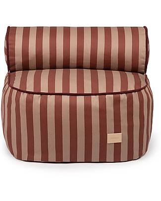 Nobodinoz Majestic Beanbag - Marsala Taupe - 50x50x25cm - Organic Cotton Pouf