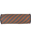 Nobodinoz Majestic Cylindric Cushion - Blue Brown Stripes - 50x18 cm - Organic Cotton Cushions