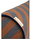 Nobodinoz Majestic Cylindric Cushion - Blue Brown Stripes - 50x18 cm - Organic Cotton Cushions
