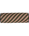 Nobodinoz Majestic Cylindric Cushion - Green Taupe Stripes - 50x18 cm - Organic Cotton Cushions