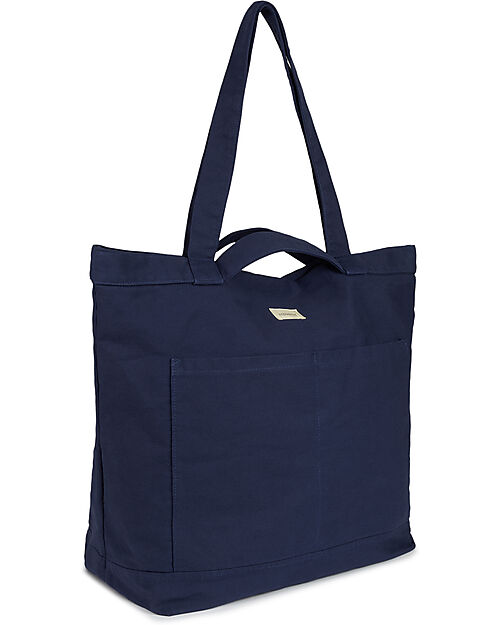 Nobodinoz Maxi Bag Paris-Tokyo - Cobalt - Bio Cotton - 53 x 43 x 20 cm Travel Bags