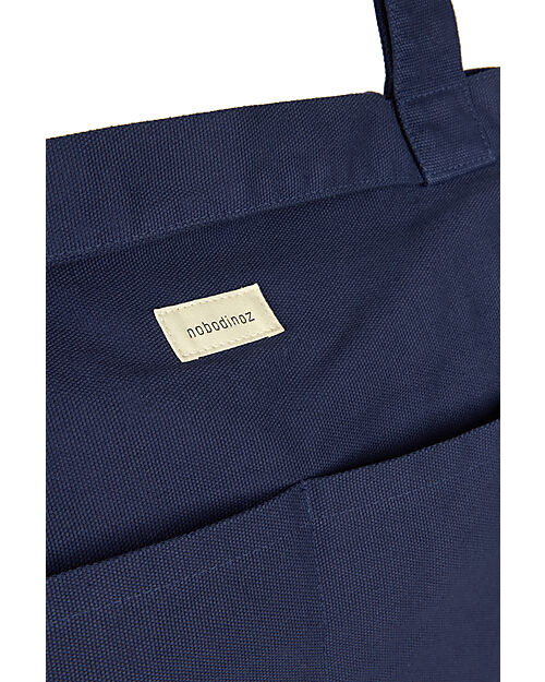 Nobodinoz Maxi Bag Paris-Tokyo - Cobalt - Bio Cotton - 53 x 43 x 20 cm Travel Bags