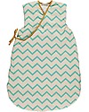 Nobodinoz Montreal Sleeping Bag 1,7 Tog, Zig Zag Green (3-6 months) - Organic cotton Sleeping Bags