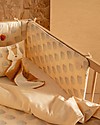 Nobodinoz Nest Cot Bumper - Blue Gatsby/Cream - Organic cotton Bumpers