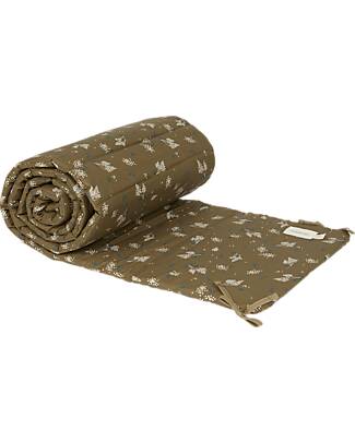 Nobodinoz Nest Cot Bumper - Brown Lilac - Organic cotton Bumpers