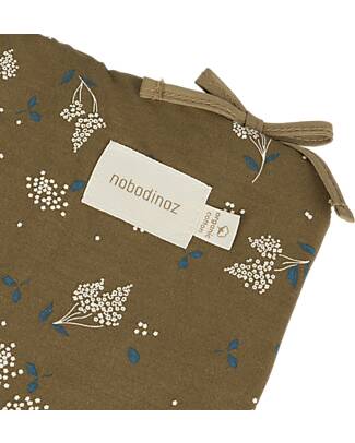 Nobodinoz Nest Cot Bumper - Brown Lilac - Organic cotton Bumpers
