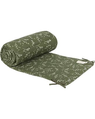Nobodinoz Nest Cot Bumper -Green Jasmine - Organic cotton Bumpers