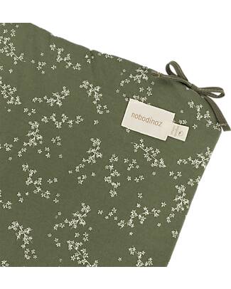 Nobodinoz Nest Cot Bumper -Green Jasmine - Organic cotton Bumpers