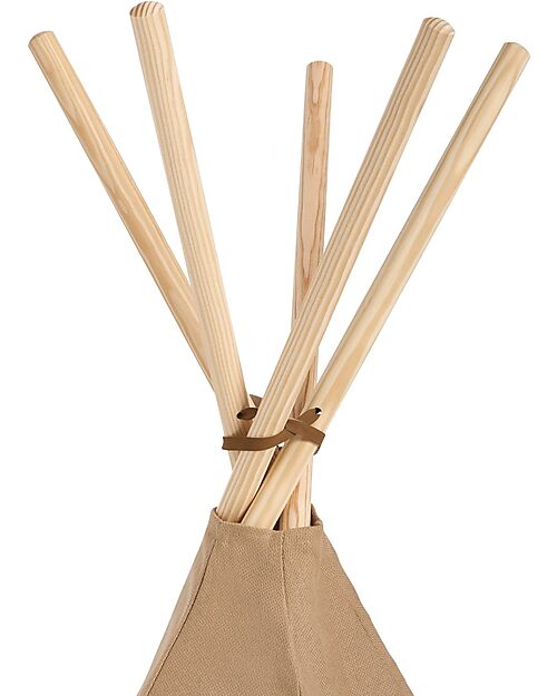 Nobodinoz Nevada Teepee - Fawn - Organic Cotton and Wood Tepees & Tents