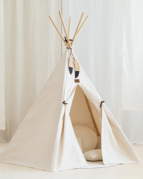 Nobodinoz Nevada Teepee - Natural - Organic cotton and wood Tepees & Tents