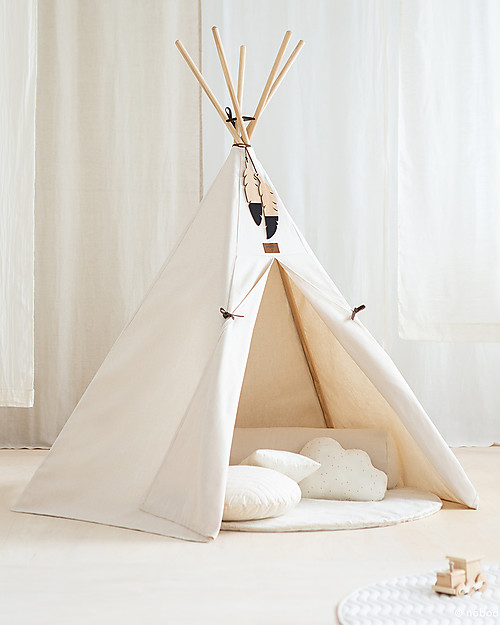 Nobodinoz Nevada Teepee - Natural - Organic cotton and wood Tepees & Tents