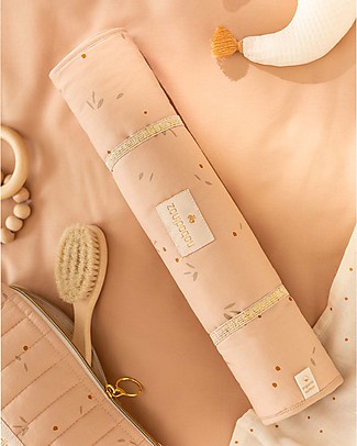 Nobodinoz Nomad Portable Changing Mat - Willow Dune - Organic Cotton Changing Tables