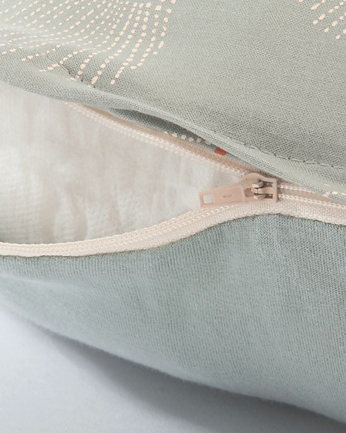 Nobodinoz Nursing Pillow Sunrise White Gatsby/Green 50x60 cm