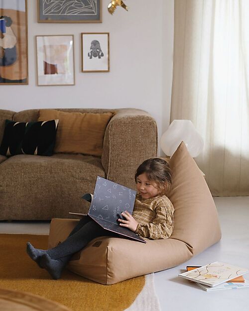 Nobodinoz Oasis Beanbag - Fawn - 100% Cotton Oeko Tek Pouf