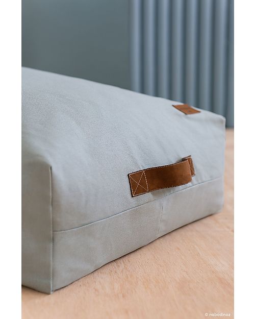 Nobodinoz Oasis Beanbag - Riviera Blue - Organic Cotton Pouf