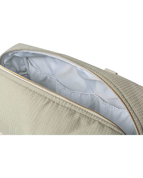 Nobodinoz Opera Waterproof Maternity Bag - Laurel Green - Organic cotton Diaper Changing Bags