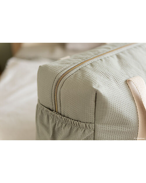 Nobodinoz Opera Waterproof Maternity Bag - Laurel Green - Organic cotton Diaper Changing Bags