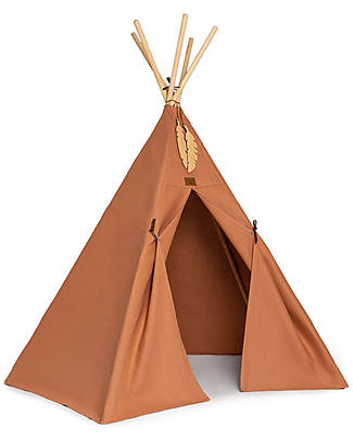 Nobodinoz OUTLET - Nevada Teepee - Sienna Brown - Organic cotton and wood - Showroom Sample Tepees & Tents