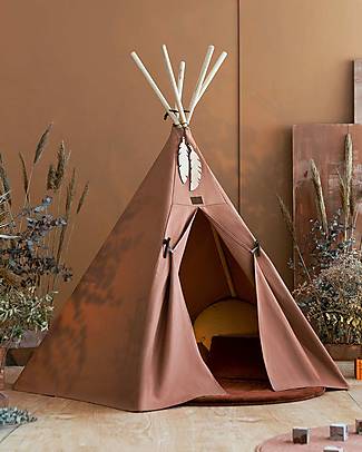 Nobodinoz OUTLET - Nevada Teepee - Sienna Brown - Organic cotton and wood - Showroom Sample Tepees & Tents