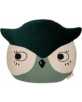 Nobodinoz Owl Cushion - 38x30 cm - Eco-friendly Cushions