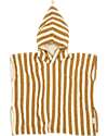 Nobodinoz Portofino Bath Poncho - Honey Stripes Waffle - Organic Cotton Towels And Flannels