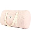 Nobodinoz Quilted Weekend Bag Los Angeles, Bloom Pink - Organic cotton Diaper Changing Bags