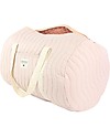 Nobodinoz Quilted Weekend Bag Los Angeles, Bloom Pink - Organic cotton Diaper Changing Bags