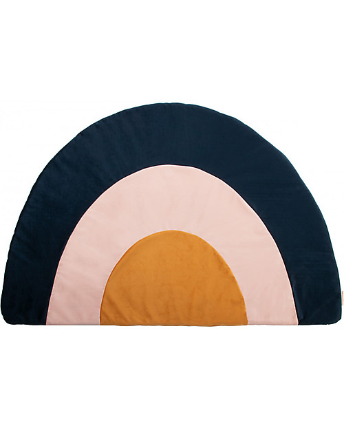 Nobodinoz Rainbow Velvet Night Blue Playmat - 105x70 cm Cushions