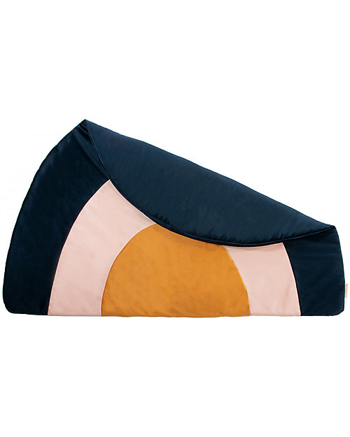 Nobodinoz Rainbow Velvet Night Blue Playmat - 105x70 cm Cushions