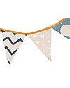 Nobodinoz Rio Garland, Zig Zag - 221 cm - Organic cotton Wall Decorations