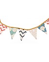 Nobodinoz Rio Garland, Zig Zag - 221 cm - Organic cotton Wall Decorations